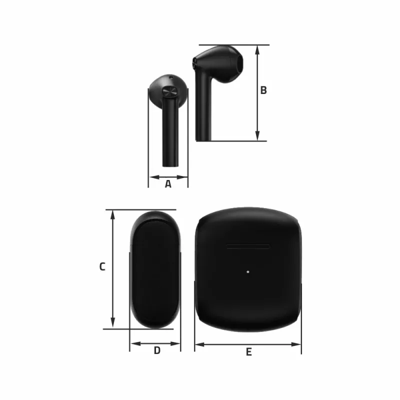 Kuulokkeet Manta MTWS010B Rytmo X TWS musta