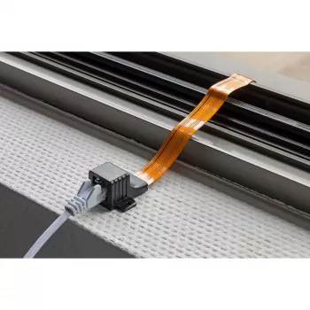 Ikkunaläpivienti ultrahohut, RJ45, kaapeli musta/kupari, 30 cm