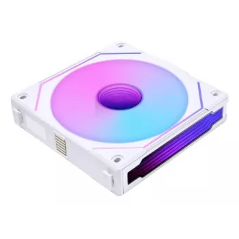 120mm Lian Li UNI FAN SL-INF Wireless ARGB PWM — valkoinen, modulaarinen magneettinen tuuletinjärjestelmä