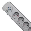 Ylijännitesuoja Qoltec 50270 harmaa 5 AC-pistorasiaa 230V