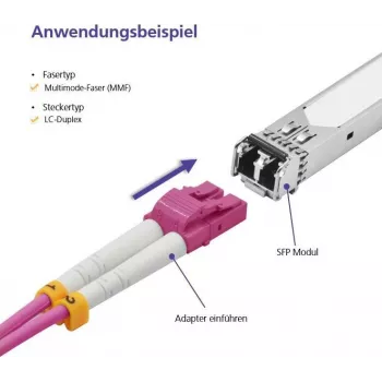 Kuitukaapeli Helos 5 m OM4 LC/SC