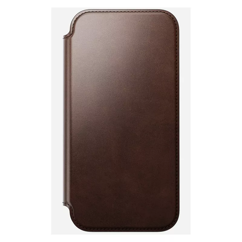 Nomad Modern Leather Folio -puhelinkotelo iPhone 17 Pro Max — ruskea, nahka, 6,3