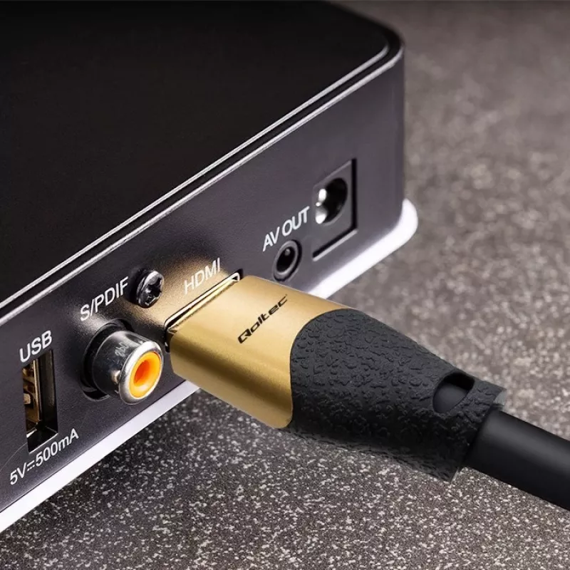 Qoltec 50357 HDMI-kaapeli 5 m HDMI tyyppi A (standardi) musta