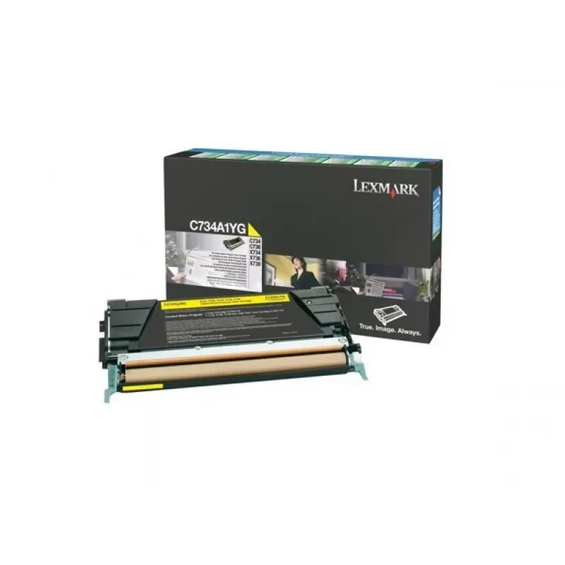Lexmark - värikasetti - 1 x keltainen - 6000 sivua - LRP / LCCP (C734A1YG)