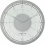 NeXtime kello 8125 Fancy Round, Ø43 cm, seinäkello, valkoinen/hopea