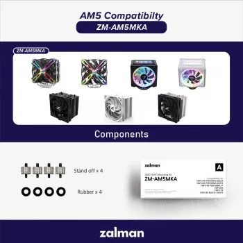 Asennussarja ZALMAN ZM-AM5MKA AMD-prosessoreille — kantayhteensopiva lisäosa