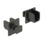 Pistorasian suojakansi DELOCK 64010, polypropeeni, musta, 12,2×15,2×12 mm, 10 kpl:n pakkaus