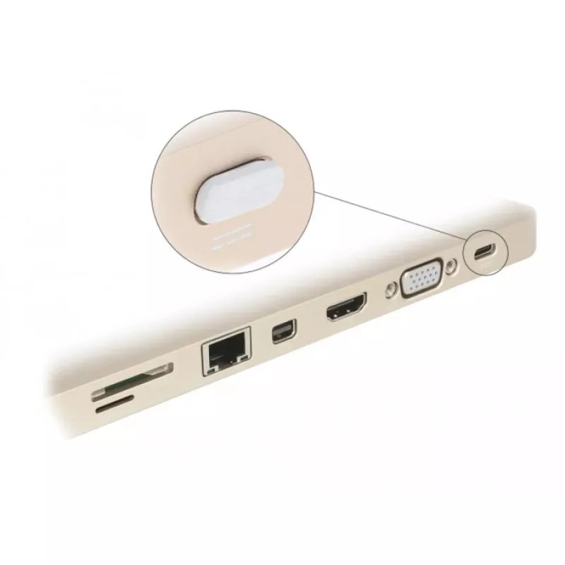 Pölysuojus USB Type-C -liitännälle DeLOCK 64095 10 kpl valkoinen