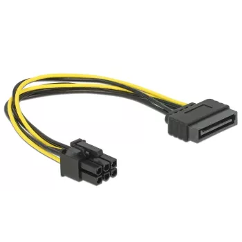 Delock 82924 SATA 15-napainen - 6-napainen PCI Express virtakaapeli
