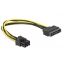 Delock 82924 SATA 15-napainen - 6-napainen PCI Express virtakaapeli