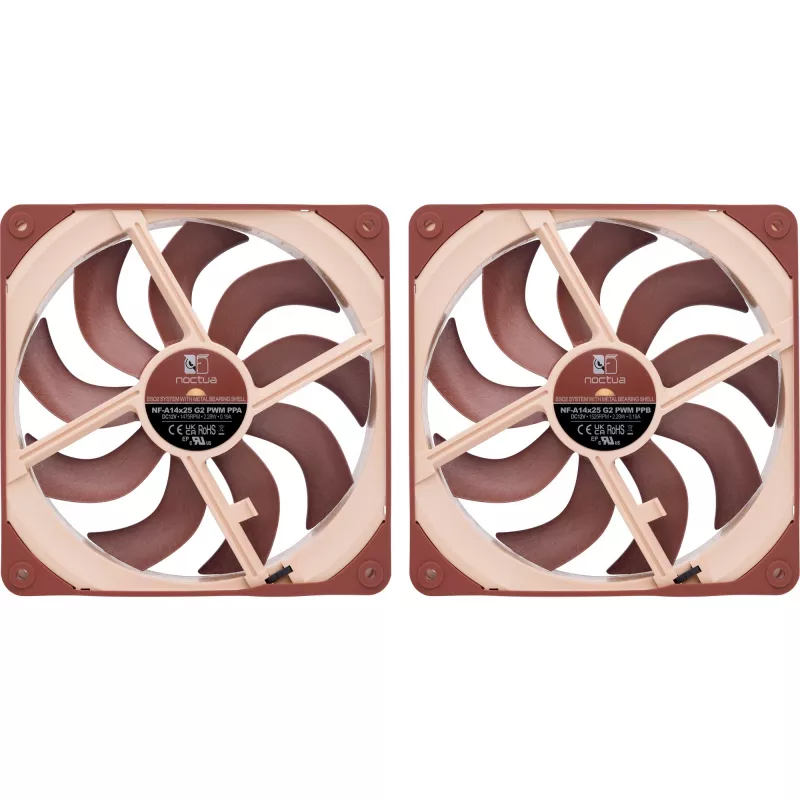 Noctua NF-A14x25 G2 PWM Sx2 PP 140mm kaksoistuuletinsarja