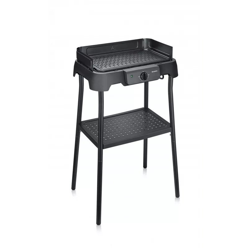Severin PG 8596 pöytäsähkögrilli, 2000 W, suorakaiteen muotoinen ritilä, musta, kiertosäädin