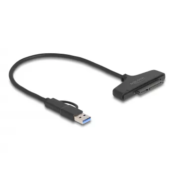 DeLOCK USB-SATA-muunnin 6 Gb/s USB Type-C Type-A 0,3 m