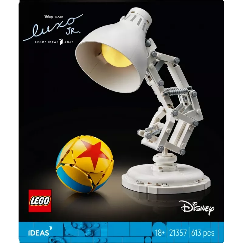Rakennuslelu LEGO Ideas malli 21357 — Luxo Jr., 613 osaa, 290×140×110 mm