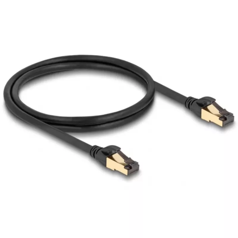 Verkkokaapeli DeLOCK RJ45 Cat.6A uros-uros S/FTP 1 m musta