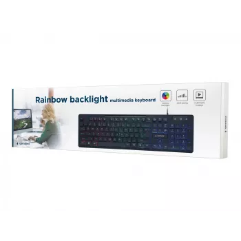 MULTIMEDIANÄPPÄIMISTÖ USB ENG/MUSTA KB-UML-02 GEMBIRD