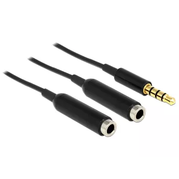 Audiokaapeli DeLOCK 65575 0,25 m 3,5 mm 2 x 3,5 mm musta