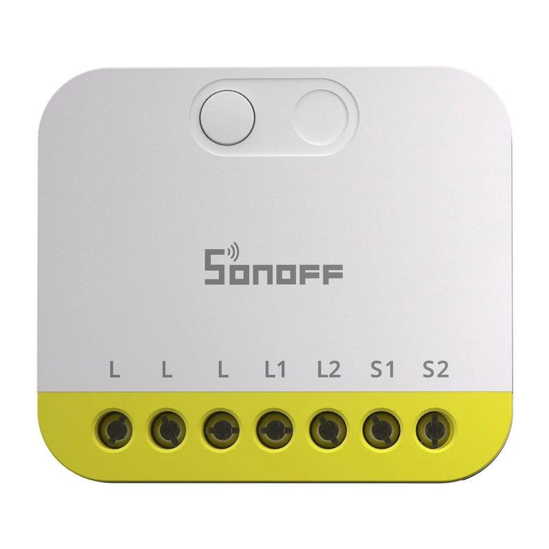 Kaksikanavainen mini-kytkin ilman N-johdinta Sonoff MINI-ZB2GS-L ZigBee