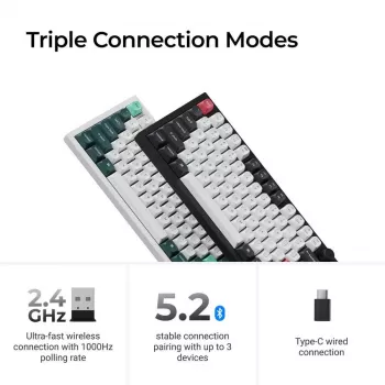 Mekaaninen näppäimistö Keychron Q6 HE QMK Gateron Double-Rail-magneettistabilisaattoreilla