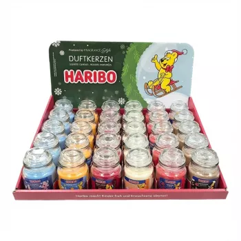Näyttöteline Haribo A2173 30 x 85 g pakkauksille — tiski-myyntiteline