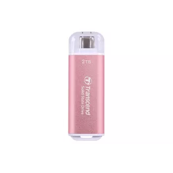 Transcend ESD300P 2 Tt kannettava SSD, USB-C 10 Gbps, vaaleanpunainen, TS2TESD300P