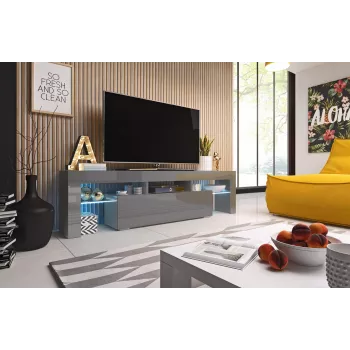 Cama TV-taso TORO 158 harmaa/harmaa kiiltävä