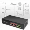 Ethernet PoE -kytkin QOLTEC 52296 — 4x RJ45 PoE-porttia, 1x RJ45 uplink