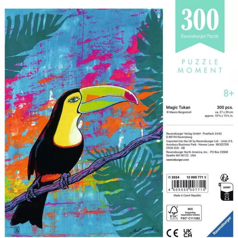 Ravensburger Puzzle Moment — Magic Toucan, 300 palaa, aikuiset/edistyneet
