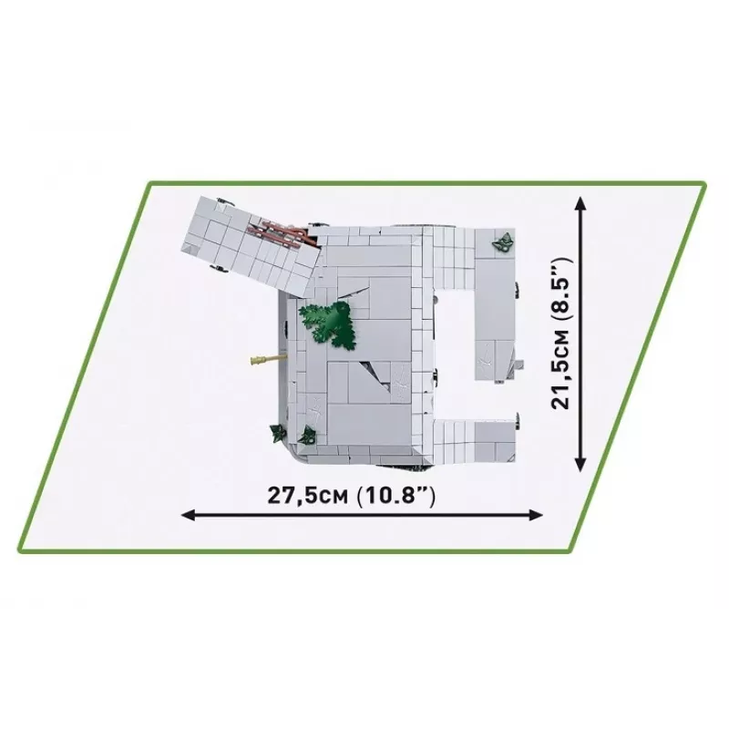 Rakennussarja Cobi Deutscher Bunker Regelbau 667/642 malli COBI-3136 – yksityiskohtainen palikkasarja