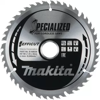 Makita Efficut - pyörösahanterä - puulle, metallille - 190 mm - 45 hammasta (B-68638)