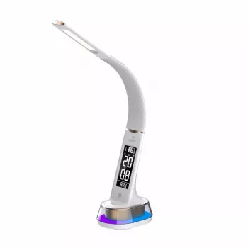 Pöytävalaisin Hawk HW-LAMP05 valkoinen LED säädettävä — kompakti LED-työvalaisin säädettävällä varrella