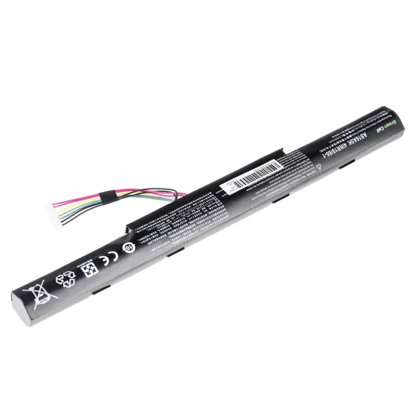 Green Cell AC51 akku Acer Aspire E15/E17 — Li-Ion 14,8 V 2200 mAh 4 kennoa, musta