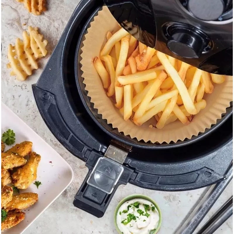 Paperiset airfryer-alustat Extralink HOME pyöreä 16 cm, 100 kpl:n pakkaus