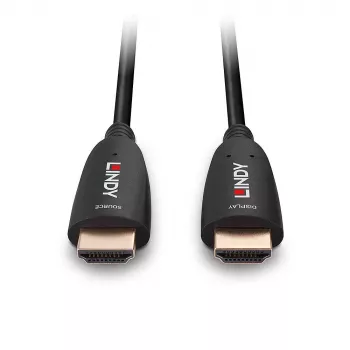 Lindy 10m kuitu-hybridi-HDMI-8K60-kaapeli, 10 m, HDMI Type-A (standardi), HDMI Type-A (standardi), 48 Gbit/s, musta