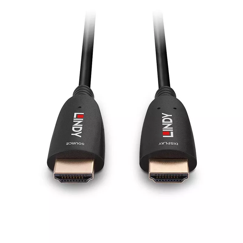 Lindy 10m kuitu-hybridi-HDMI-8K60-kaapeli, 10 m, HDMI Type-A (standardi), HDMI Type-A (standardi), 48 Gbit/s, musta