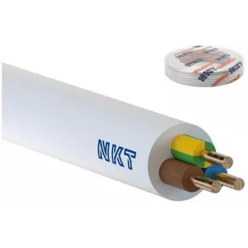 Pyöreä asennuskaapeli YDY 3x2,5 mm² 450V – joustava yksijohdinjohdotus, keltainen-valkoinen