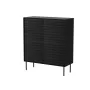 Cama Meble CORTINA 4D lipasto, 102x40x118 cm, musta