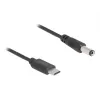 DeLOCK USB Type-C virtakaapeli 1 m 5,5 x 2,1 mm pistoke 5 V 1,5 A