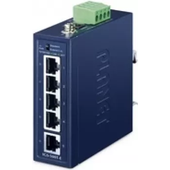 Hallitsematon 5-porttinen Gigabit Ethernet -kytkin PLANET IGS-500T-E (10/100/1000), sininen