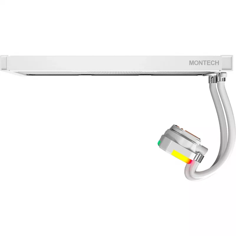 360mm jäähdytin Montech HyperFlow ARGB 360 White — 360mm nestejäähdytysjäähdytin PC:lle