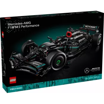 LEGO Technic rakennussarja Mercedes‑AMG F1 W14 E Performance — 1 432 osaa, suositeltu ikä 18+