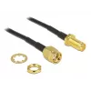 Koaksiaalikaapeli DeLOCK 88876 RP-SMA standardi 0,2 m musta