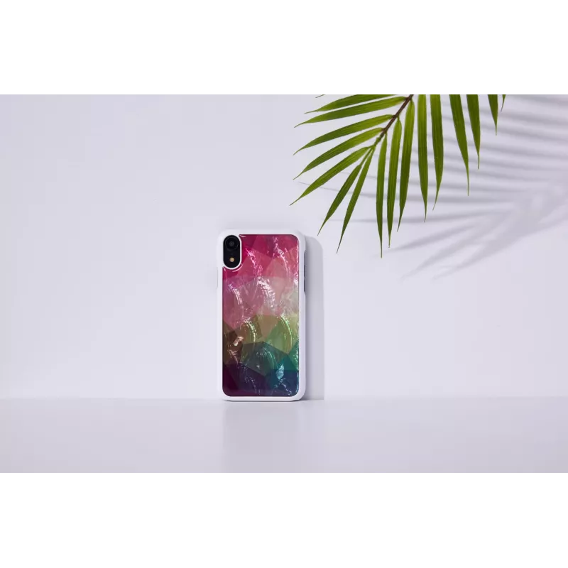 iKins puhelinkotelo iPhone XR – vesikukkakuvio, valkoinen