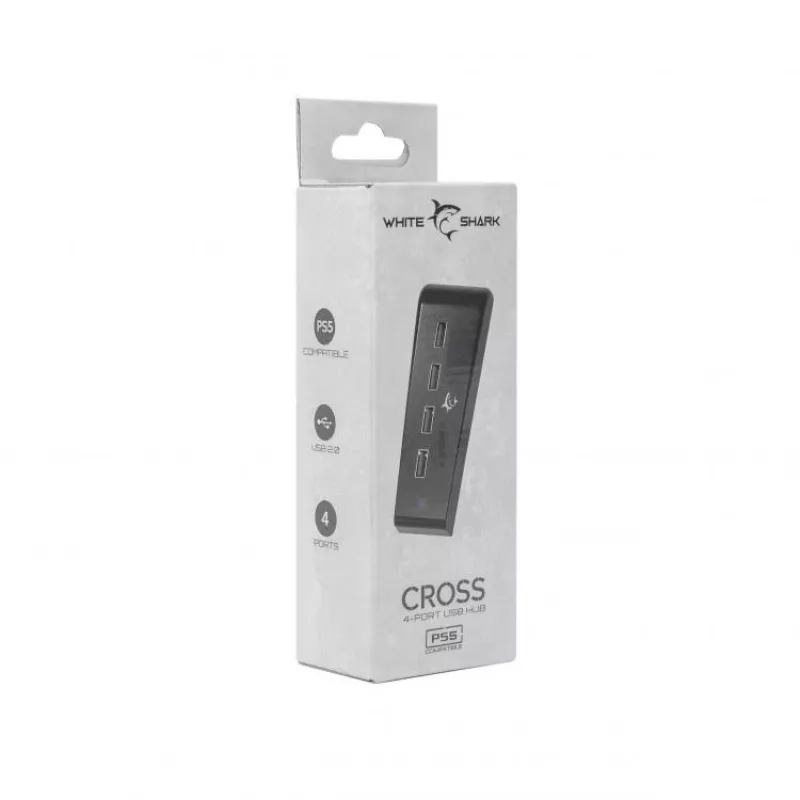 White Shark PS5 4-porttinen USB-keskitin PS5-0576 Cross