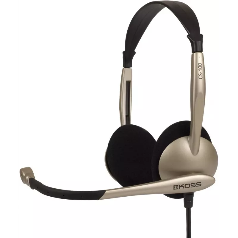 Koss CS100 langalliset on-ear-kuulokkeet mikrofonilla, musta/kulta