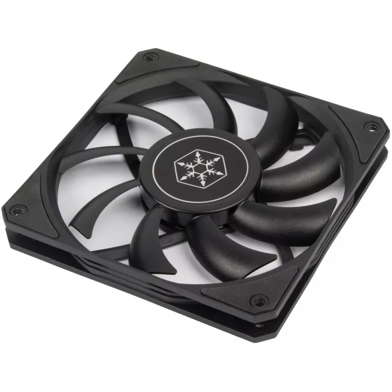 Kotelotuuletin SILVERSTONE SST-AS120B 120mm musta läpinäkyvä, 3-Pin