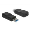 Kaapelisovitin DeLOCK 65696 USB 3.1 Gen 2 Type-A - Type-C musta