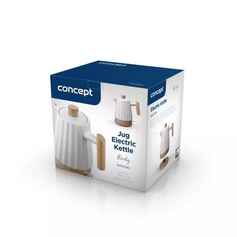 Concept RK0090 keraaminen vedenkeitin 1,5 l valkoinen