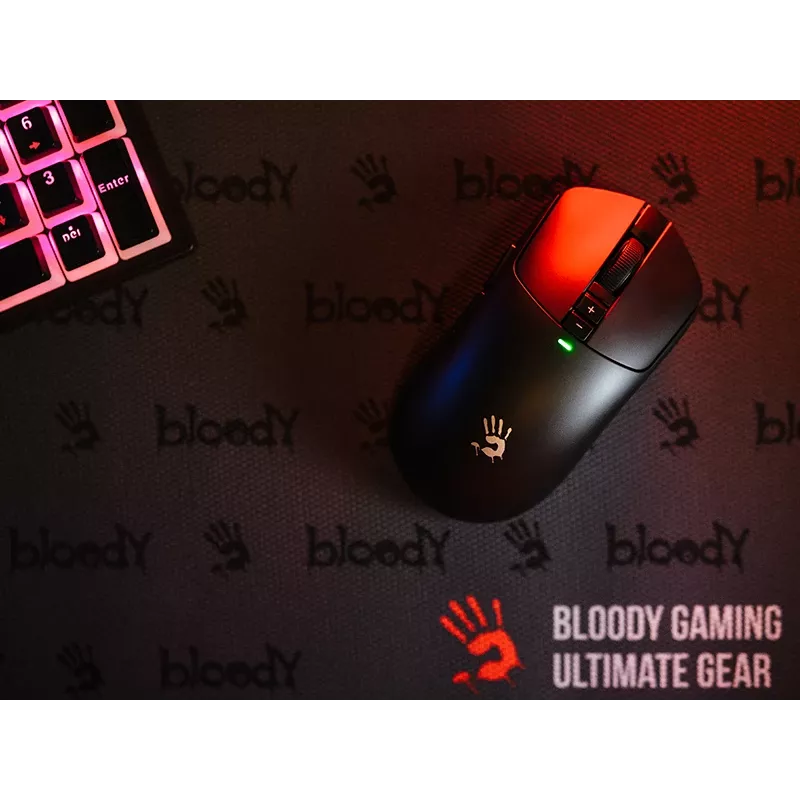 A4TECH BLOODY hiiri R72 ULTRA WRLS 2.4G+USB musta