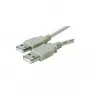 Microconnect USBAA1 USB-kaapeli USB 2.0 1 m USB-A harmaa